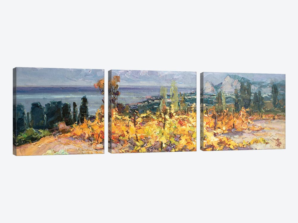 Vinelands by Sergey Alexandrovich Pozdeev 3-piece Canvas Art Print