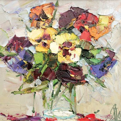 Kiss Me Quick Flowers by Sergey Alexandrovich Pozdeev framed canvas print