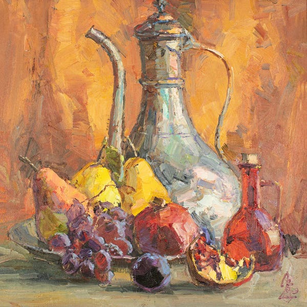 Sergey Alexandrovich Pozdeev: Oriental Still-Life by Sergey Alexandrovich Pozdeev