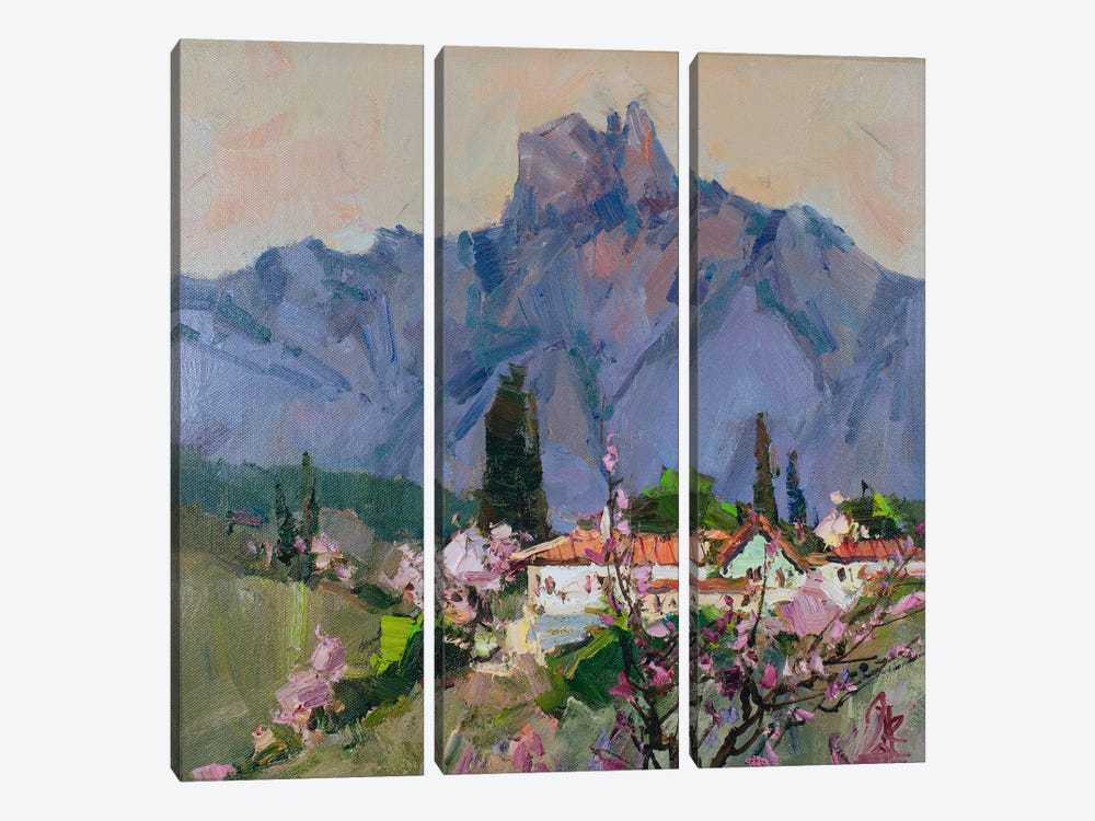 Spring In The Highlands by Sergey Alexandrovich Pozdeev 3-piece Canvas Art