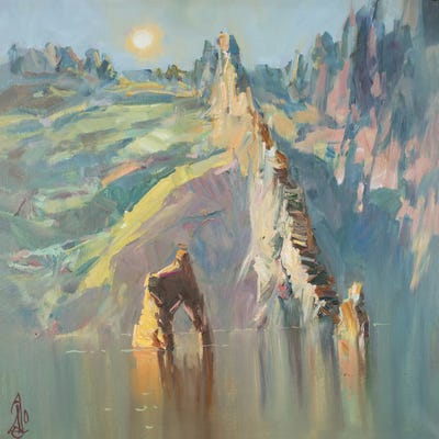 Karadag. The Golden Gates by Sergey Alexandrovich Pozdeev framed canvas print