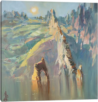 Karadag. The Golden Gates Canvas Art Print - Mountain Art