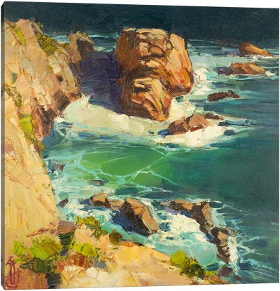 Midday Over The Sea Canvas Art Print - Sergey Alexandrovich Pozdeev