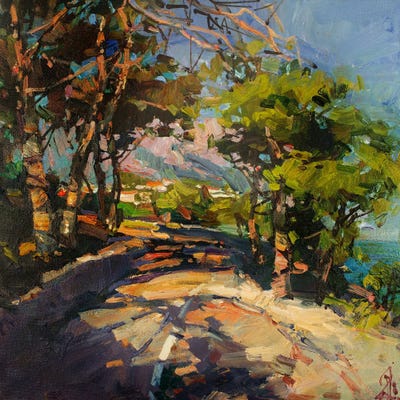 Sunlit Pad by Sergey Alexandrovich Pozdeev framed canvas print