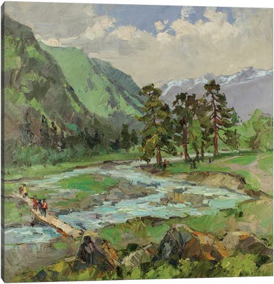 Highland River Canvas Art Print - Sergey Alexandrovich Pozdeev