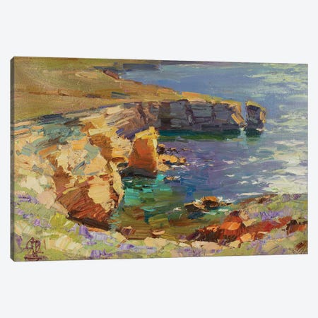 Rocky Seaside Of Western Crimea Canvas Print #AXP387} by Sergey Alexandrovich Pozdeev Canvas Art