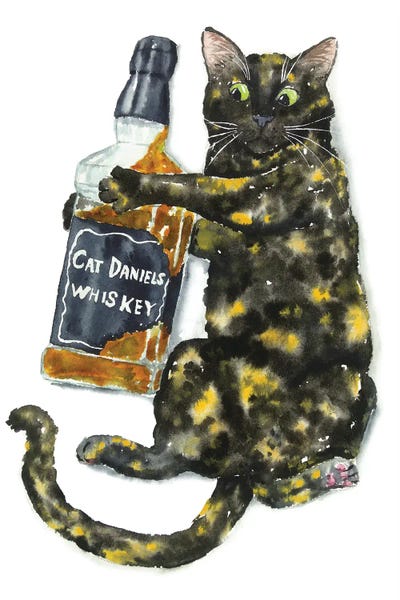 Tortoiseshell Cat And Whiskey