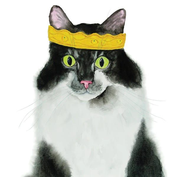 Crowns: Crowned Tuxedo Cat by Alexey Dmitrievich Shmyrov