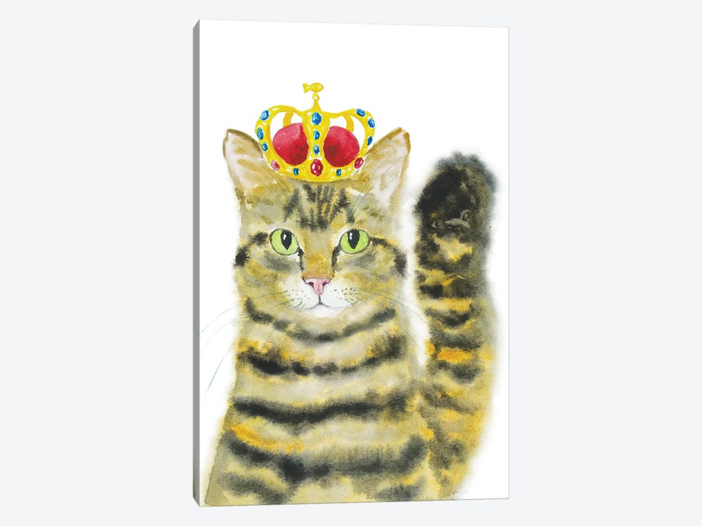 Crowned Brown Tabby Cat by Alexey Dmitrievich Shmyrov 1-piece Canvas Art Print