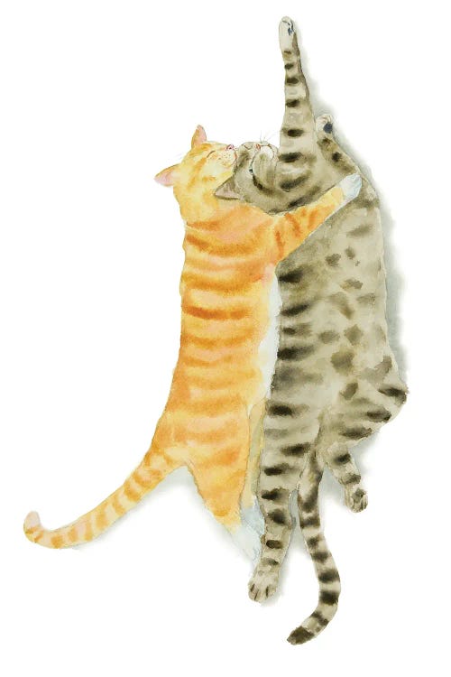 Brown Tabby And Orange Cat II