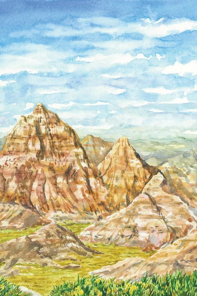 Badlands National Park by Alexey Dmitrievich Shmyrov framed canvas print