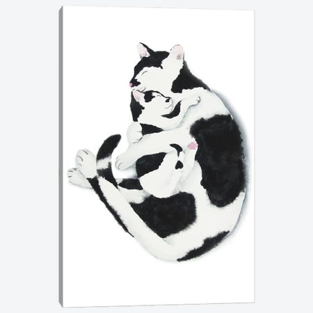 Cat Mom And Kitten Canvas Print #AXS20} by Alexey Dmitrievich Shmyrov Canvas Art