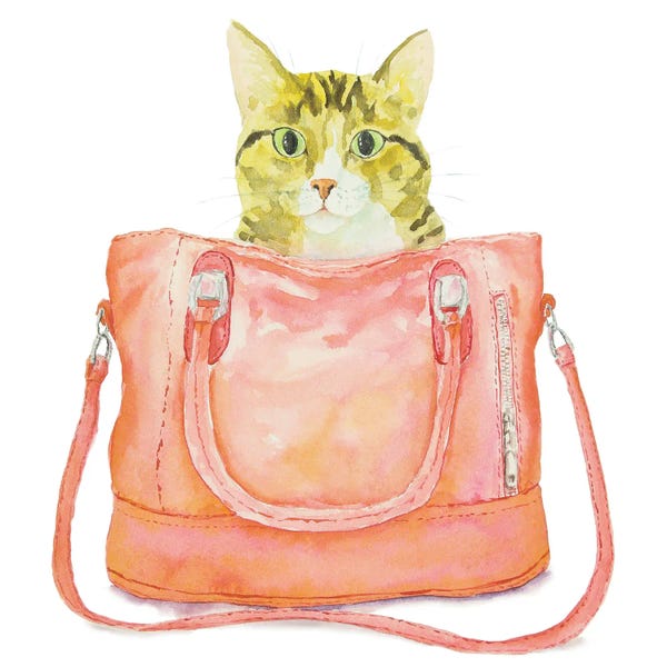 Bags & Purses: Curious Tabby Cat by Alexey Dmitrievich Shmyrov