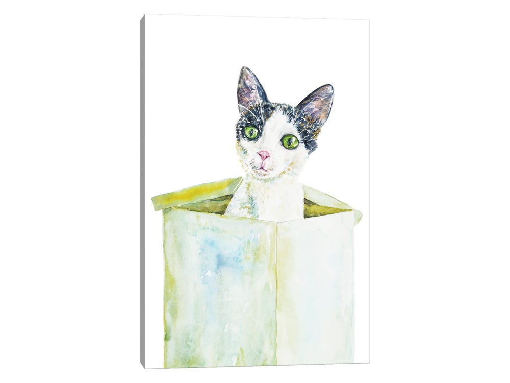 1pc Art Canvas Poster Funny Kitty Painting On Canvas Wall Art