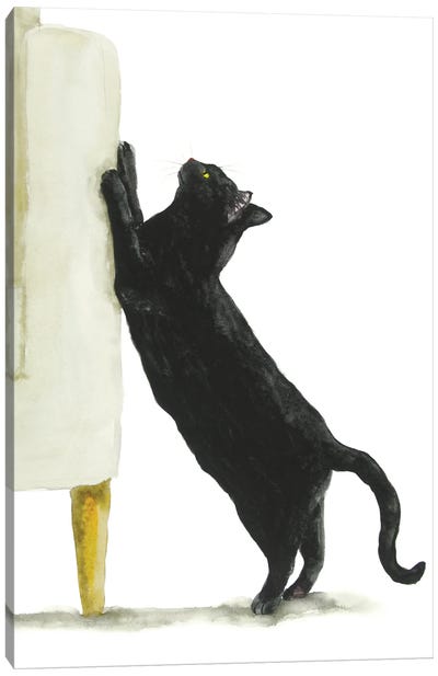 Bad Black Cat Canvas Art Print - Alexey Dmitrievich Shmyrov
