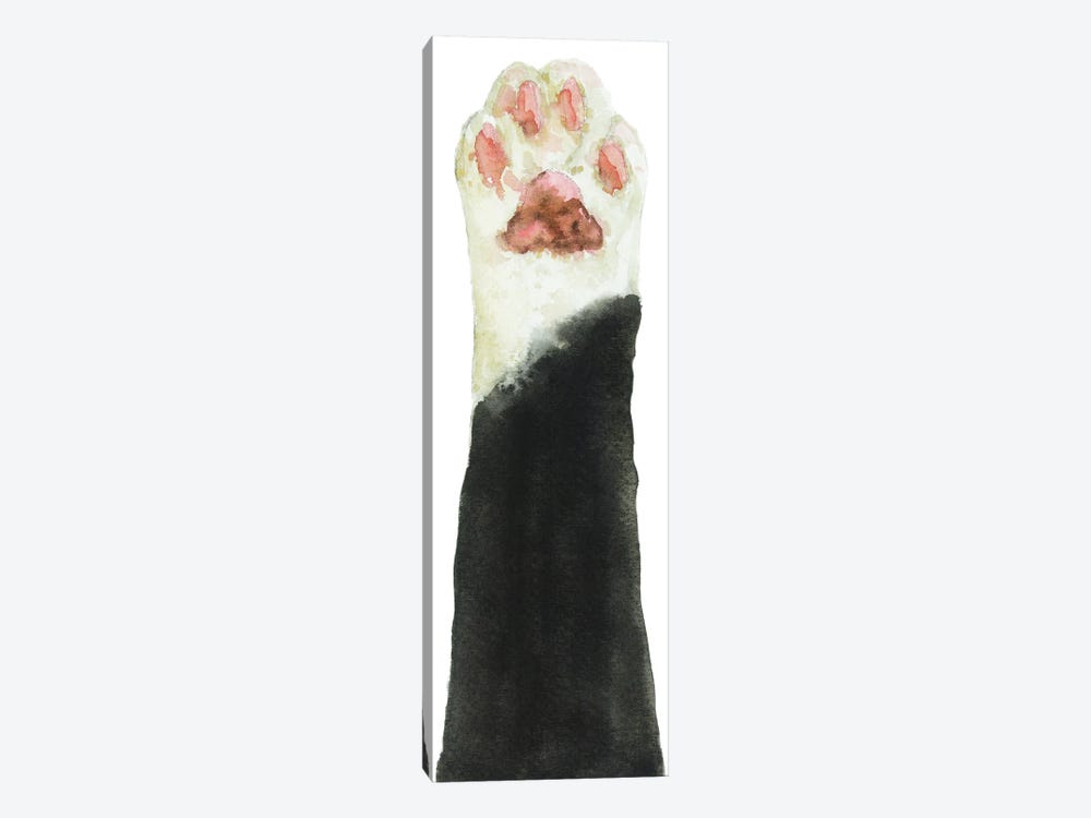 Black Bicolor Cat Paw by Alexey Dmitrievich Shmyrov 1-piece Canvas Artwork