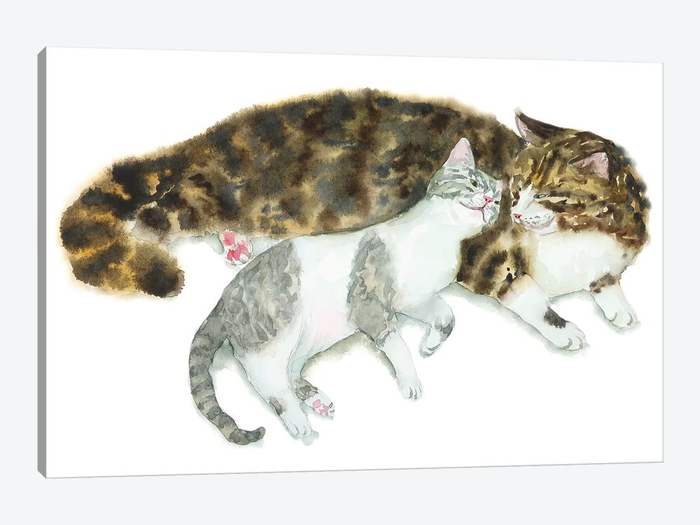 Cat Couple II by Alexey Dmitrievich Shmyrov 1-piece Art Print