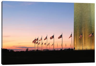 My Country 'Tis Of Thee Canvas Art Print - Washington Monument