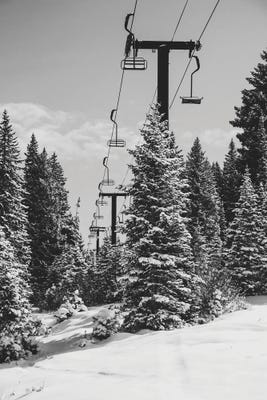 Chairlift To The Top Canvas Art Print by Alex Tonetti | iCanvas