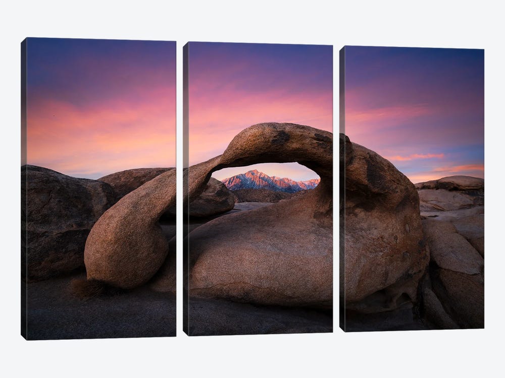 Mountain Portal - Lone Peak View From Mobius Arch by Alexander Sloutsky 3-piece Canvas Wall Art