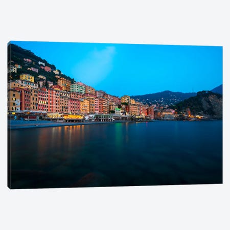 Seafront Promenade In Camogli, Italy Canvas Print #AXU16} by Alexander Sloutsky Canvas Wall Art