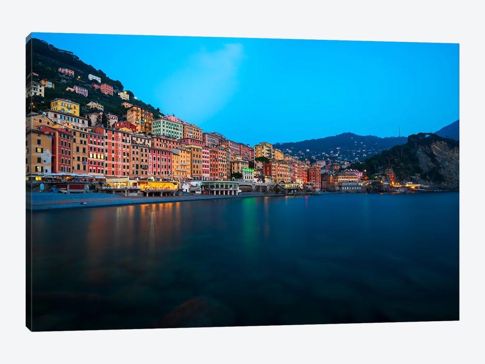 Seafront Promenade In Camogli, Italy by Alexander Sloutsky 1-piece Canvas Art Print