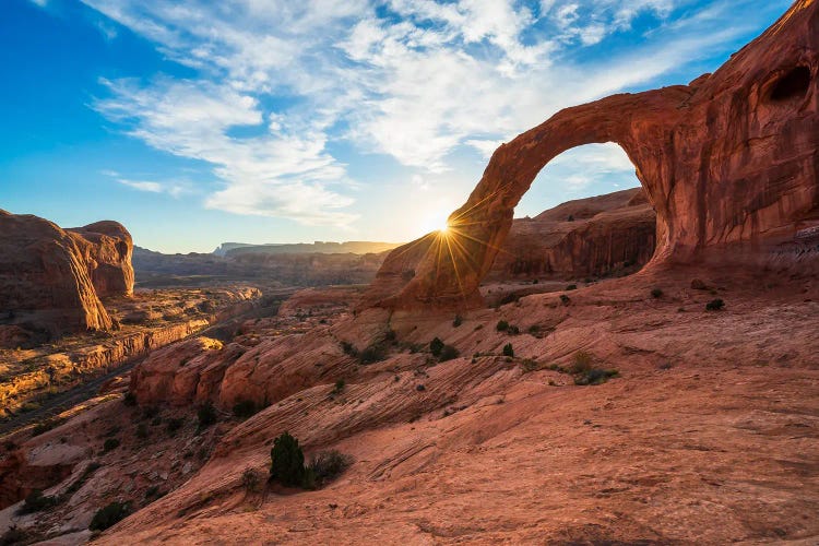 Golden Moment - Sunburst Caressing Utah's Corona Arch