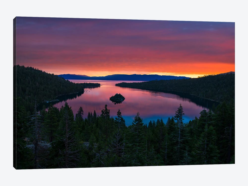 Serene Sunrise Over Lake Tahoe's Emerald Bay by Alexander Sloutsky 1-piece Canvas Artwork