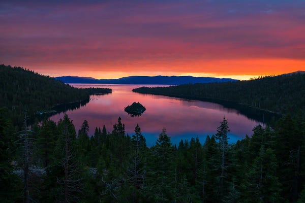 Nevada: Serene Sunrise Over Lake Tahoe's Emerald Bay by Alexander Sloutsky