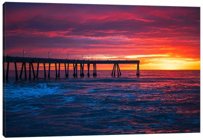 Sunset Magic At Pacifica Pier Canvas Art Print - Alexander Sloutsky