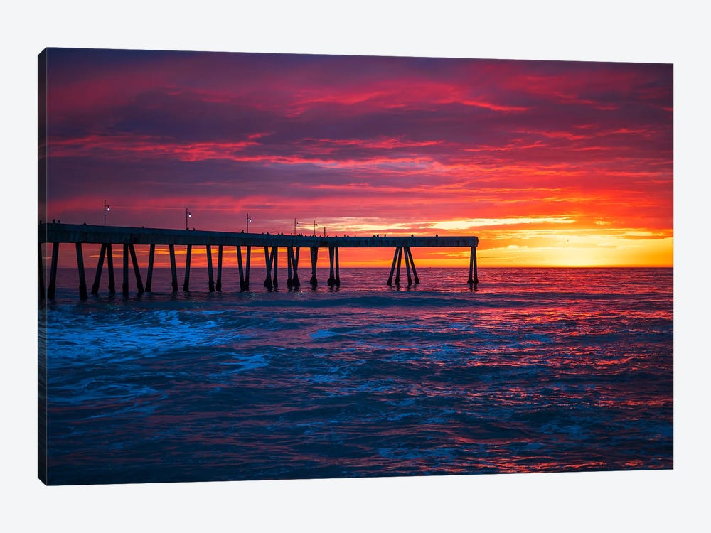 Sunset Magic At Pacifica Pier by Alexander Sloutsky 1-piece Canvas Wall Art