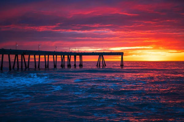 Smalt: Sunset Magic At Pacifica Pier by Alexander Sloutsky