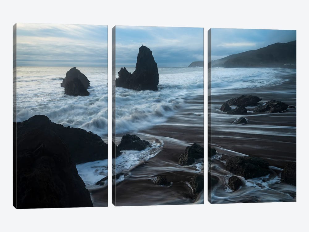 Rodeo Beach Pinnacles On A Stormy Day by Alexander Sloutsky 3-piece Canvas Artwork