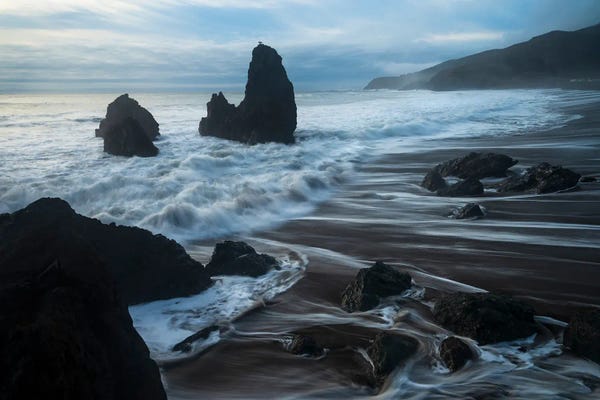 Alexander Sloutsky: Rodeo Beach Pinnacles On A Stormy Day by Alexander Sloutsky