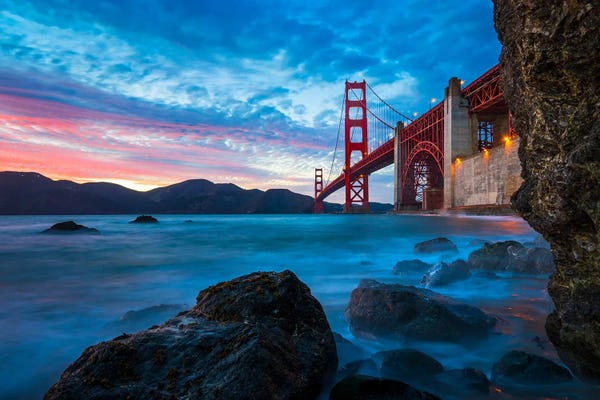 Golden Gate Bridge: Golden Gate's Timeless Twilight Symphony by Alexander Sloutsky