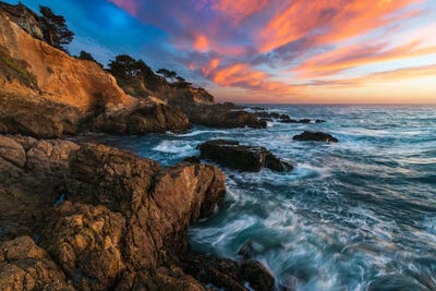 Sunset Reverie On Rugged Reefs by Alexander Sloutsky canvas print