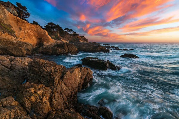 Alexander Sloutsky: Sunset Reverie On Rugged Reefs by Alexander Sloutsky