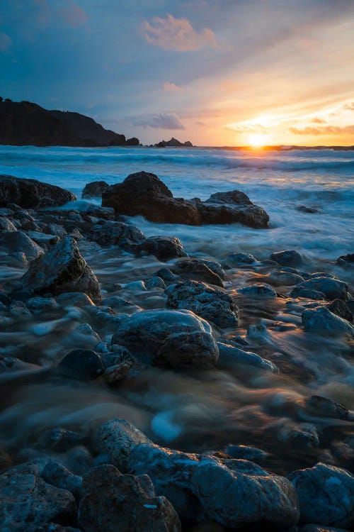 Dazzling Coastal Sunset On California Coast