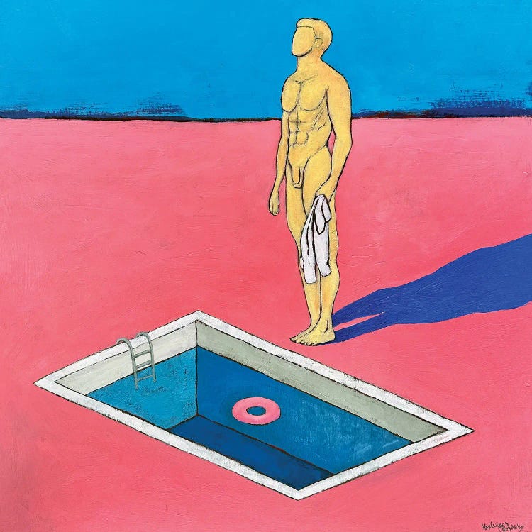 Pink Pool by Alex Wings wall art