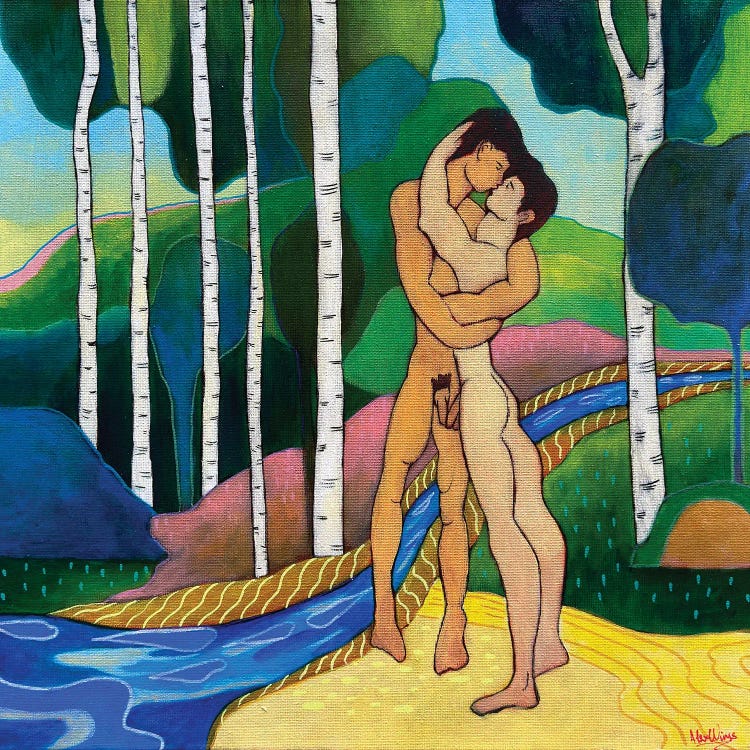 The Kiss by Alex Wings wall art