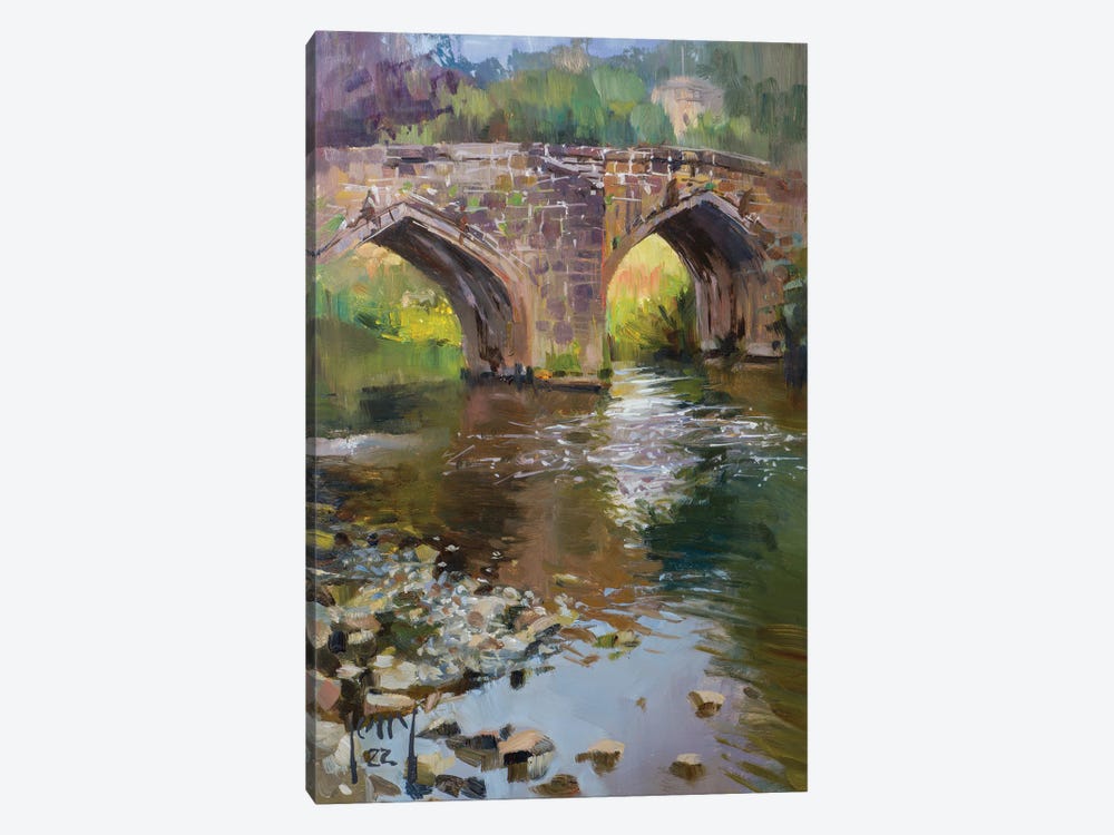 Bridge Over River Derwent (En Plein Air) by Alex Kelly 1-piece Canvas Wall Art