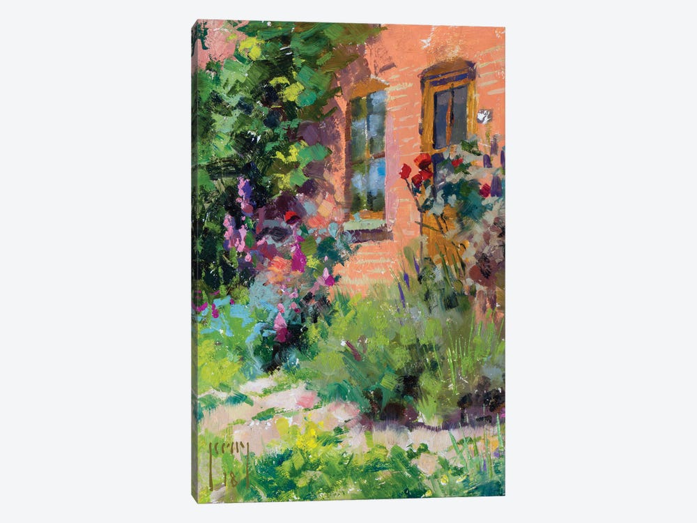 An English Garden by Alex Kelly 1-piece Canvas Print