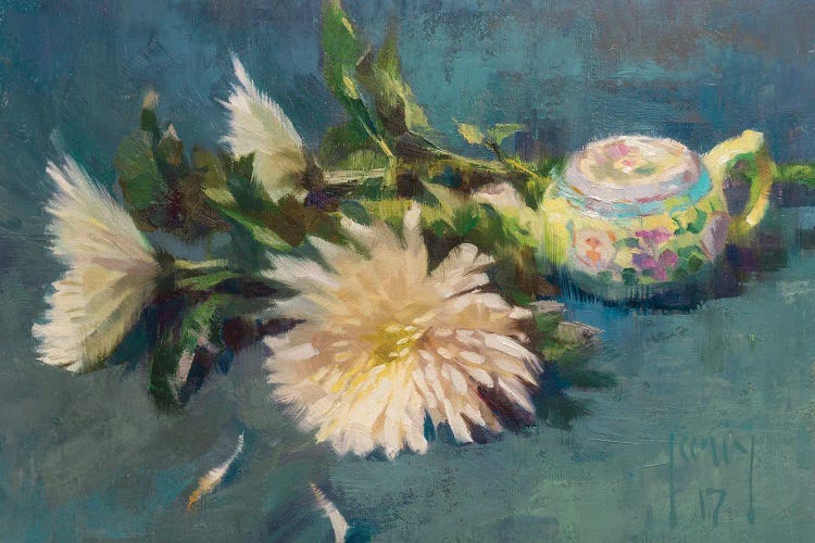 Green Tea And Chrysanthemums
