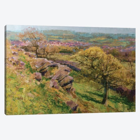 Looking Out Over Buxton From The Summit Of Corbar Cross Canvas Print #AXY22} by Alex Kelly Canvas Artwork