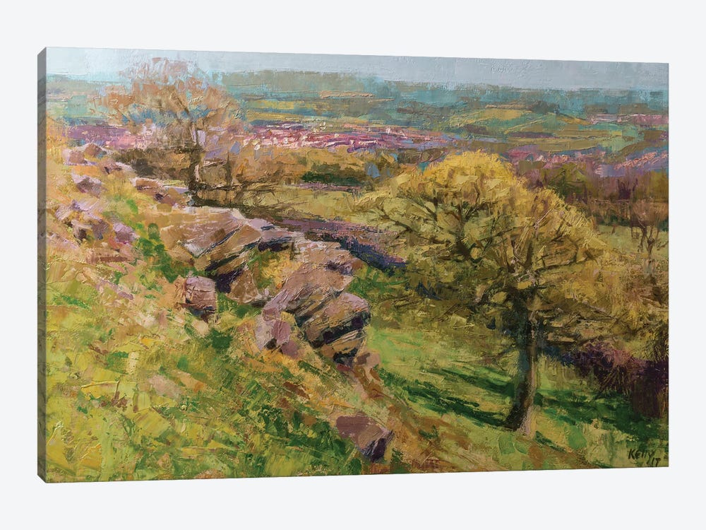 Looking Out Over Buxton From The Summit Of Corbar Cross by Alex Kelly 1-piece Canvas Artwork