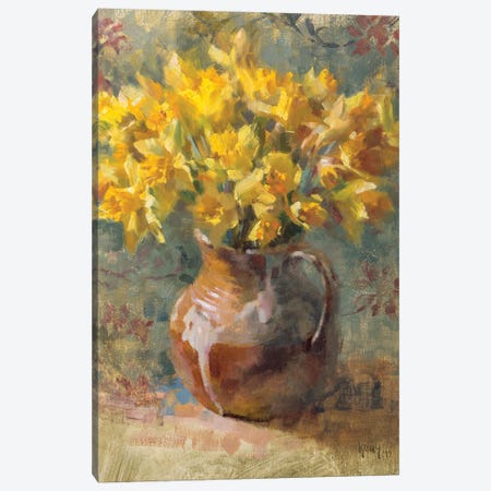 Daffodils In A Pitcher Canvas Print #AXY24} by Alex Kelly Art Print