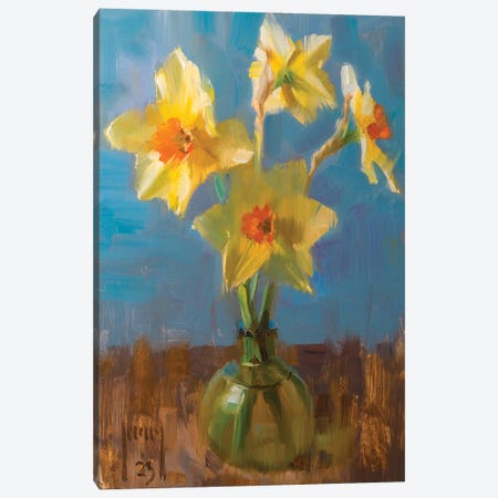 Daffodils Canvas Print #AXY25} by Alex Kelly Canvas Art Print