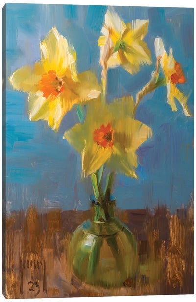 Daffodils Canvas Art Print - Alex Kelly
