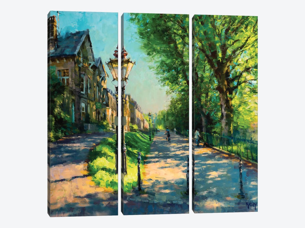 Evening Light On The Broad Walk (Buxton) by Alex Kelly 3-piece Canvas Wall Art