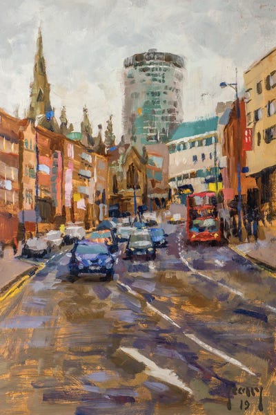 Rush Hour, Digbeth, Birmingham Canvas Artwork by Alex Kelly iCanvas